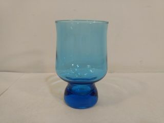 Vintage Light Blue Glass Tea Light Candle Holder Hd2807