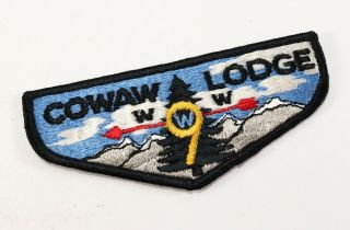 Vintage Cowaw Lodge 9 Oa Order Arrow Www Boy Scouts Of America Flap Patch