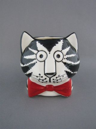 Vintage Kliban Cat Mug Sigma Tastesetter Red Bow Tie Ceramic