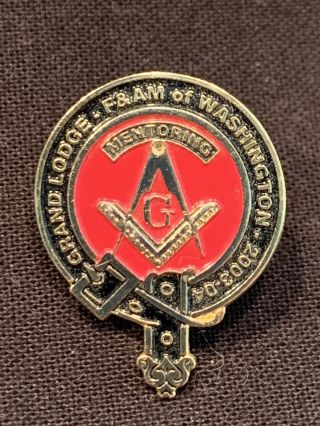 Masonic Grand Lodge F&am Of Washington Mentoring Lapel Pin 2003 - 4 Tie Tack