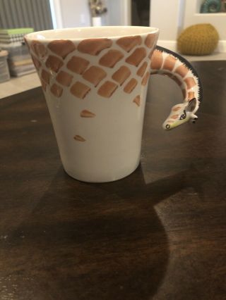 Pier 1 Giraffe Handled Large Coffee Mug