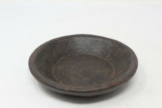 Ancient Old Rare Wooden Hand Crafted Dish Bowl Plate Collectible