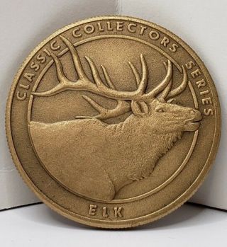 Elk Nra National Rifle Association Bronze Coin Collectors Series