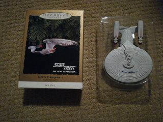 Hallmark 1993 Uss Enterprise Star Trek Magic Keepsake Ornament Blinking Light