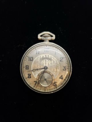 Vintage Illinois 14k Gold Filled Pocket Watch 21 Jewels