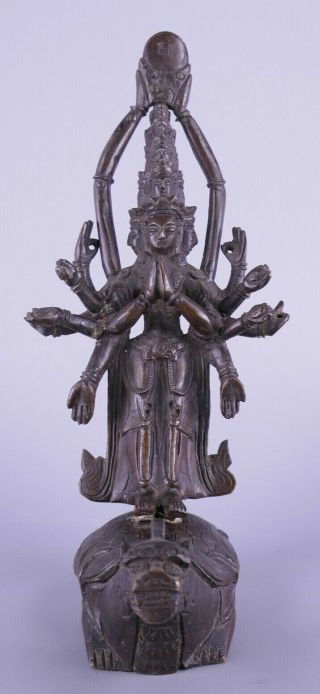 Fine Old Chinese Tibetan Bronze Sculpture Deity Tibet Buddhism Scholar Art
