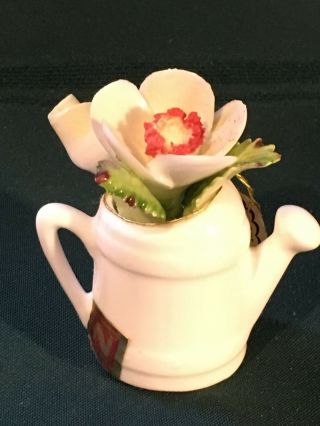 Miniature Fine Bone China Flower Water Can Pot Maruri Masterpiece Made England