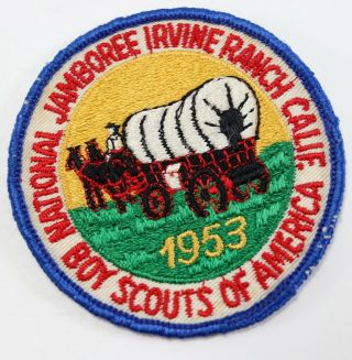Vintage 1953 National Jamboree California Round Boy Scouts Of America Camp Patch