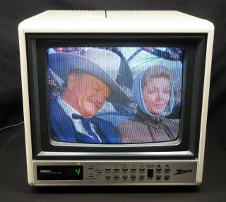Vintage Classic Zenith Cube 9 " Crt Color Tv F0290a