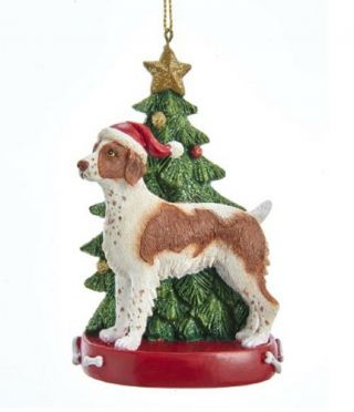 Brittany Spaniel Christmas Tree Ornament