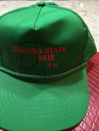 Vintage Indiana State Fair 4 - H Hat Cap Agriculture