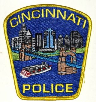 Cincinnati Ohio Oh Sheriff Police Patch Skyline Paddle Wheel Boat Bridge