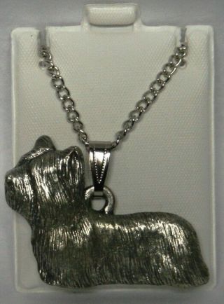 Skye Terrier Dog Harris Fine Pewter Pendant W Chain Necklace Usa Made