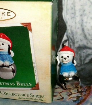 Christmas Bells`2005`Miniature - Santa Claus Will Soon Be Here,  Hallmark Ornament 2
