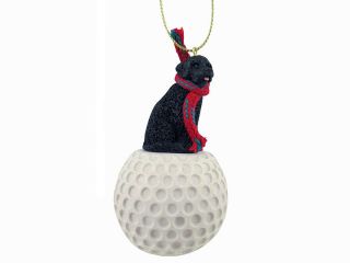 Portuguese Water Dog Golf Sports Figurine Ornament