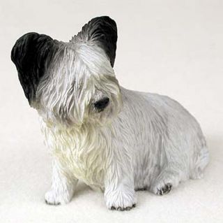 Skye Terrier Figurine Hand Painted Collectible Statue
