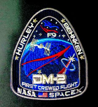 Official Spacex / Nasa Dm - 2 First Crewed Flight Patch