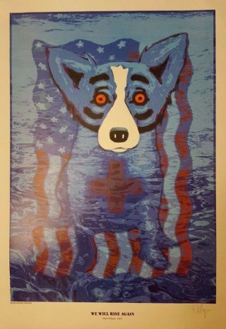 Border Shepher Dog Poster By George Roridgue 2005