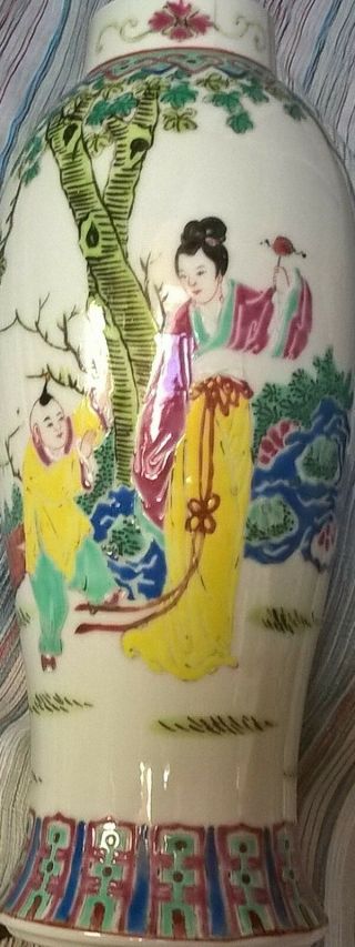 Large 19th Century Chinese Famille Rose Enameled Porcelain Vase