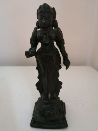 Antique Hindu Traditional Indian Bronze Statue Joss Stick Holder
