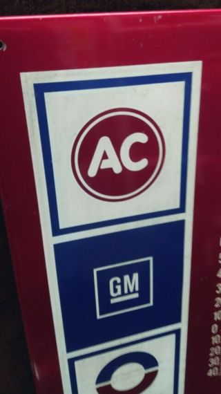 Vintage GM General Motors AC Delco Gas Station Advertising Thermometer Work 2