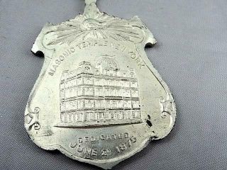 1875 York Masonic Temple Dedication Medal Holiness To The Lord