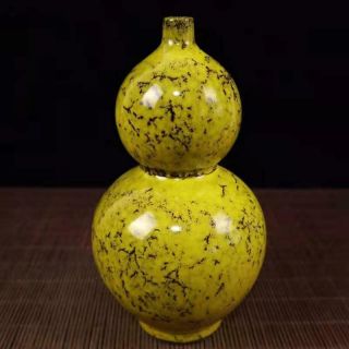 Chinese Porcelain Handmade Draw Exquisite Gourd Shaped Vase 70043