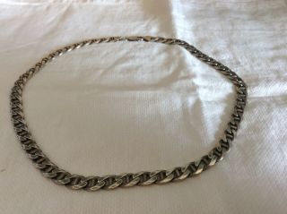 Vintage Heavy Bold Sterling Silver Mariner Chain Necklace 20” Signed Rc 56.  9 Gms