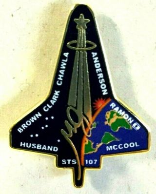 Nasa Space Shuttle Sts 107 Columbia Final Flight Mission Pin Badge Great Gift