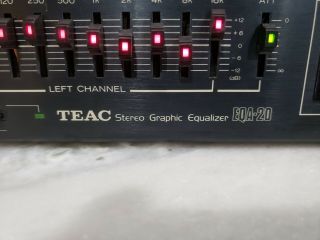 TEAC EQA - 20 Vintage 1980 ' s 10 Band Stereo Graphic Equalizer and Spectrum Display 3