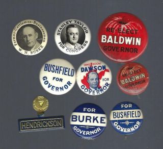 1940 Wendell Willkie Year Locals Campaign Button Group