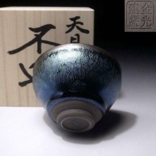 @rp38: Chinese Yuteki Tenmoku Sake Cup,  Oil Drop Pattern