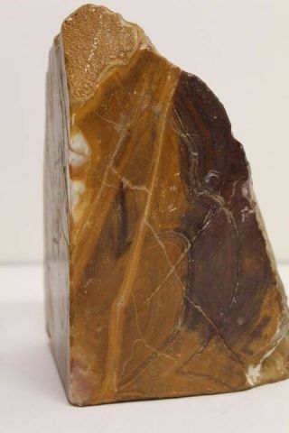 Vintage Brown Rock Specimen Quartz Geode Bookends,  7 1/2 