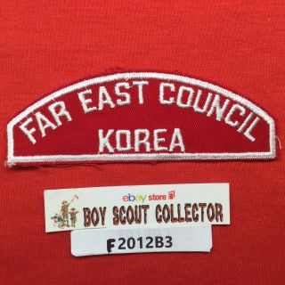 Boy Scout Rws Far East Council Korea Red/white Full Council Strip Patch