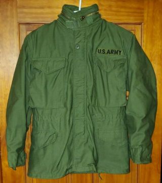 Vintage 1983 Og - 107 M - 65 Field Jacket Army Cold Weather Coat Mens X - Small Short