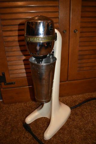 Vtg Hamilton Beach Model 30 Drinkmaster Milkshake Mixer Rare Tan - 40s ?