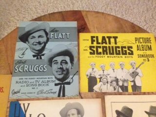 6 vintage bluegrass picture and music books flatt andScruggs,  Hylo Brown 1950 ' s 2