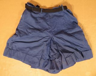 Vintage Canadian Girl Guides Blue Skirt Shorts With Be Prepared Belt 2