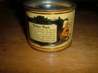 VINTAGE PETER PAN Peanut Butter 11oz Tin Can 3