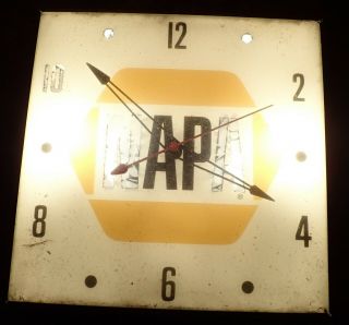 Vintage 15 1/2 " Pam Electric Advertising Napa Auto Parts Wall Clock
