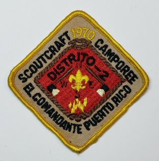 Vintage Bsa / Boy Scout Patch / Camporee / El Comandante / Puerto Rico 1970