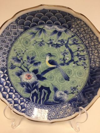 Antique Chinese Blue White Porcelain Bird/ Flower Deep Plate Xuan Chang