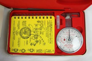 Vintage AD Leveridge MM Gauge & Weight Estimator Micromat Co Carrying Case,  Box 2