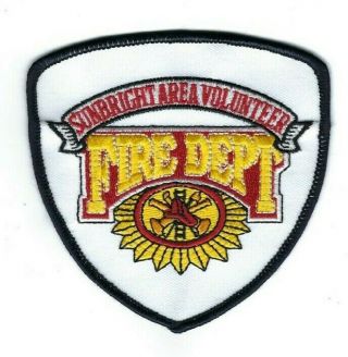 Rare Sunbright Area (morgan County) Tn Tennessee Volunteer Fire Dept.  Patch
