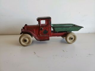 Vintage Arcade Cast Iron 6” 220 Dump Truck