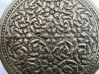 Fine Quality Antique Indo Chinese White Metal Or Silver Plated Box C1890