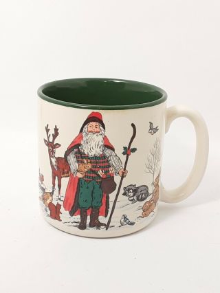 Woodland Santa Christmas Santa Claus Face Coffee Mug/cup 1993 Potpourri Designs
