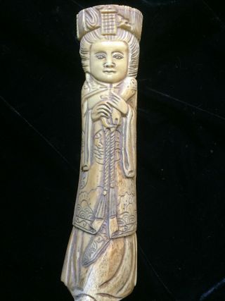 8.  7 Inches Large Antique Chinese Hand Carved Empressr Statue