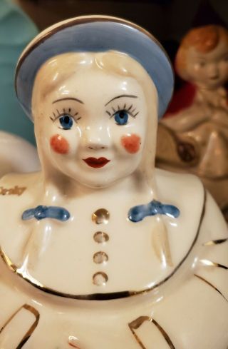 Vintage Shawnee Pottery USA Blonde Dutch Girl Cookie Jar Cooky 3