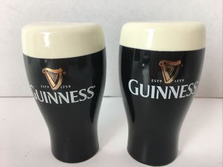Guinness Pint Of Beer Ceramic Salt And Pepper Shakers